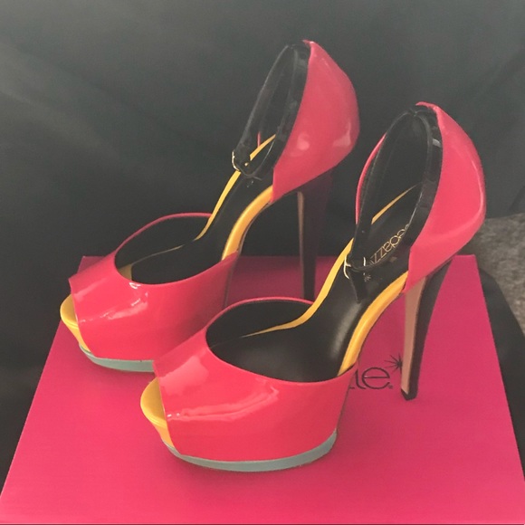 Shoe Dazzle Shoes - Multi color Peep Toes